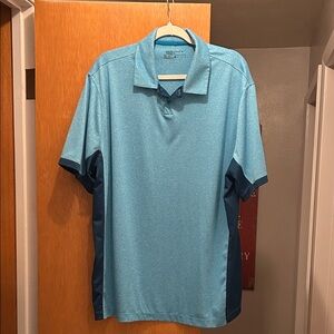 Nike Light Blue and Navy Golf Polo Shirt
